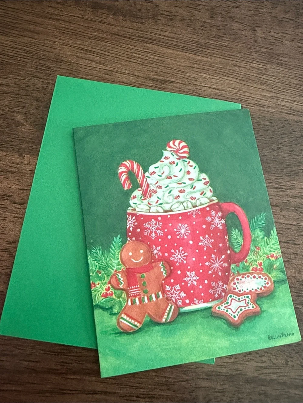 Pack of 20 papyrus gingerbread and cocoa holiday note cards